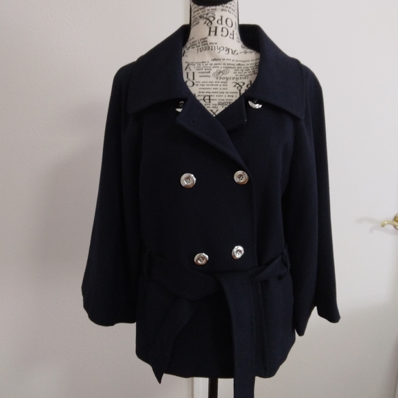 Tahari ASL Women's Double-Breasted‎ Blazer Navy - Picture 1 of 7